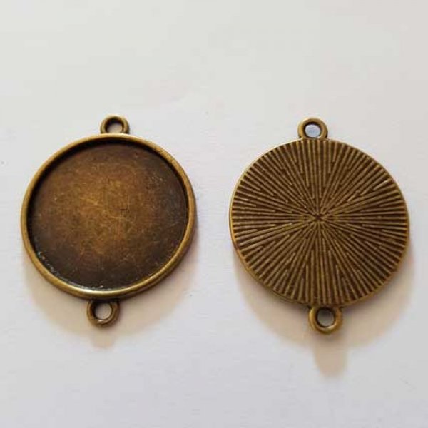 Support cabochon 20 mm N&deg;02-2 Anneaux