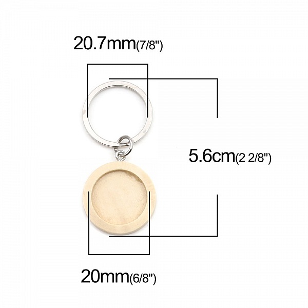 Suporte para porta-chaves 20 mm Madeira N&deg;01