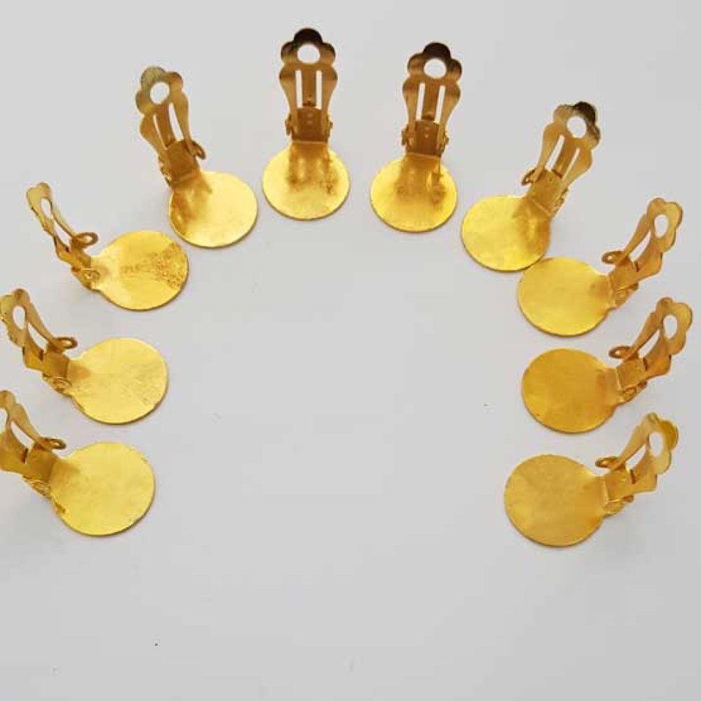 Suporte para brincos Clips Bandeja N°01 2nd Choice x 5 pares Ouro
