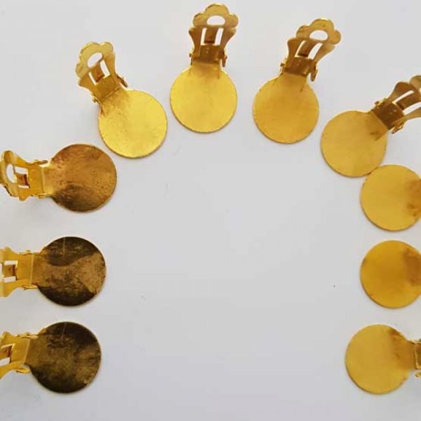 Suporte para brincos Clips Bandeja N&deg;01 2nd Choice x 5 pares Ouro