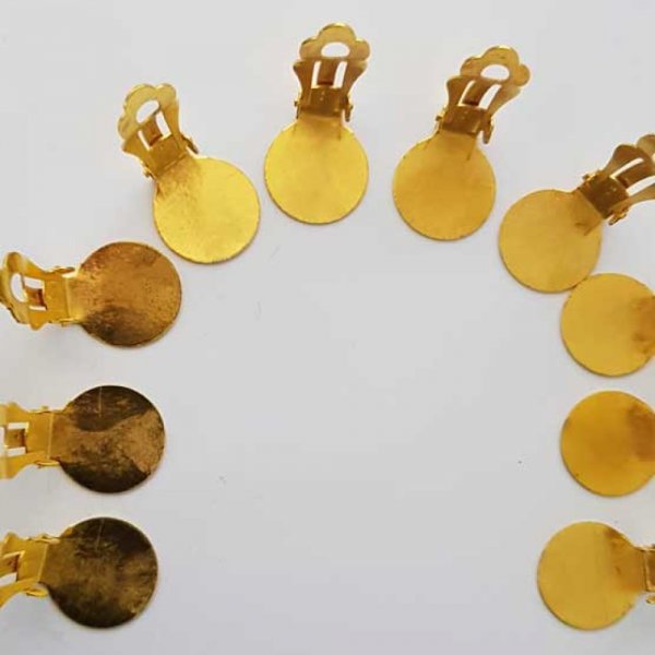 Suporte para brincos Clips Bandeja N&deg;01 2nd Choice x 5 pares Ouro