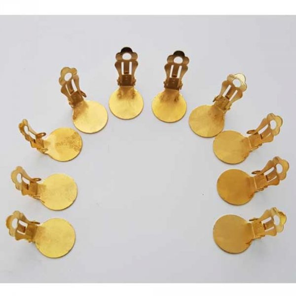 Suporte para brincos Clips Bandeja N&deg;01 2nd Choice x 10 pares Ouro