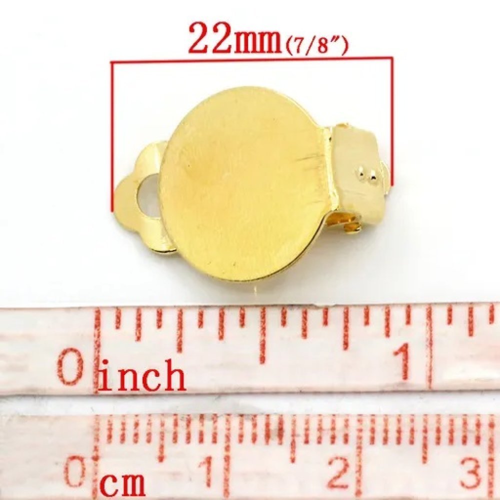 Suporte para brincos Clips Bandeja N°01 2nd Choice x 20 pares Ouro