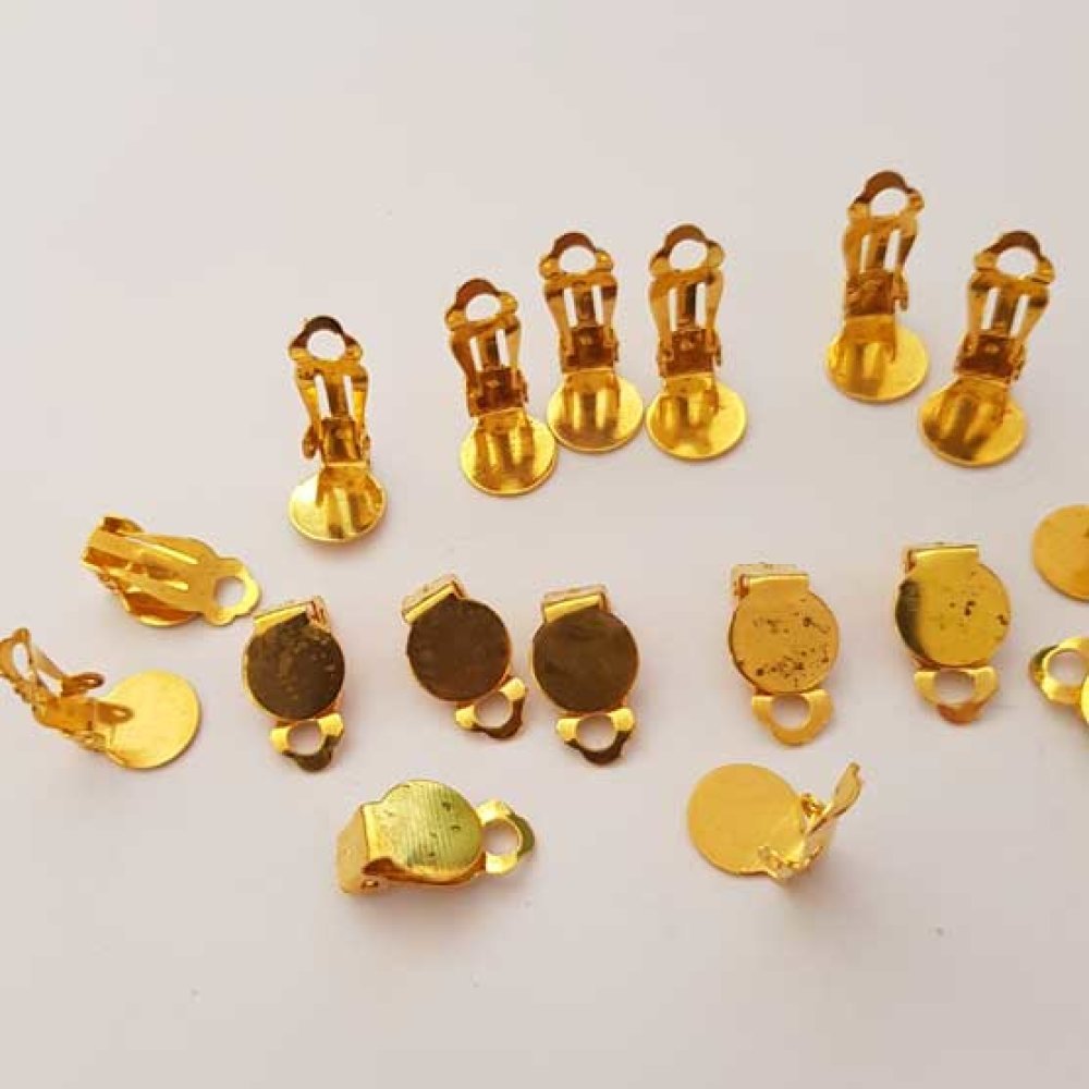 Suporte para brincos Clips Bandeja N°04 2nd Choice x 10 pares Ouro