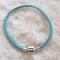 Pulseira de clipe europeu Plain 01 DE 15 A 23 CM Turquesa