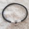 Pulseira de clipe europeu Plain 01 DE 15 A 23 CM Preto