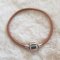 Pulseira de clipe europeu Plain 01 DE 15 A 23 CM Natural