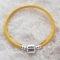 Pulseira de clipe europeu Plain 01 DE 15 A 23 CM Amarelo