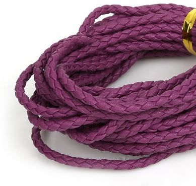 Pulseira europeia de clipe entrançado Plain 01 DE 15 A 23 CM Roxo