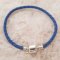Pulseira europeia de clipe entrançado simples 02 DE 15 A 23 CM Azul