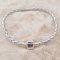 Pulseira de clipe europeu Plain 01 DE 15 A 23 CM Prata