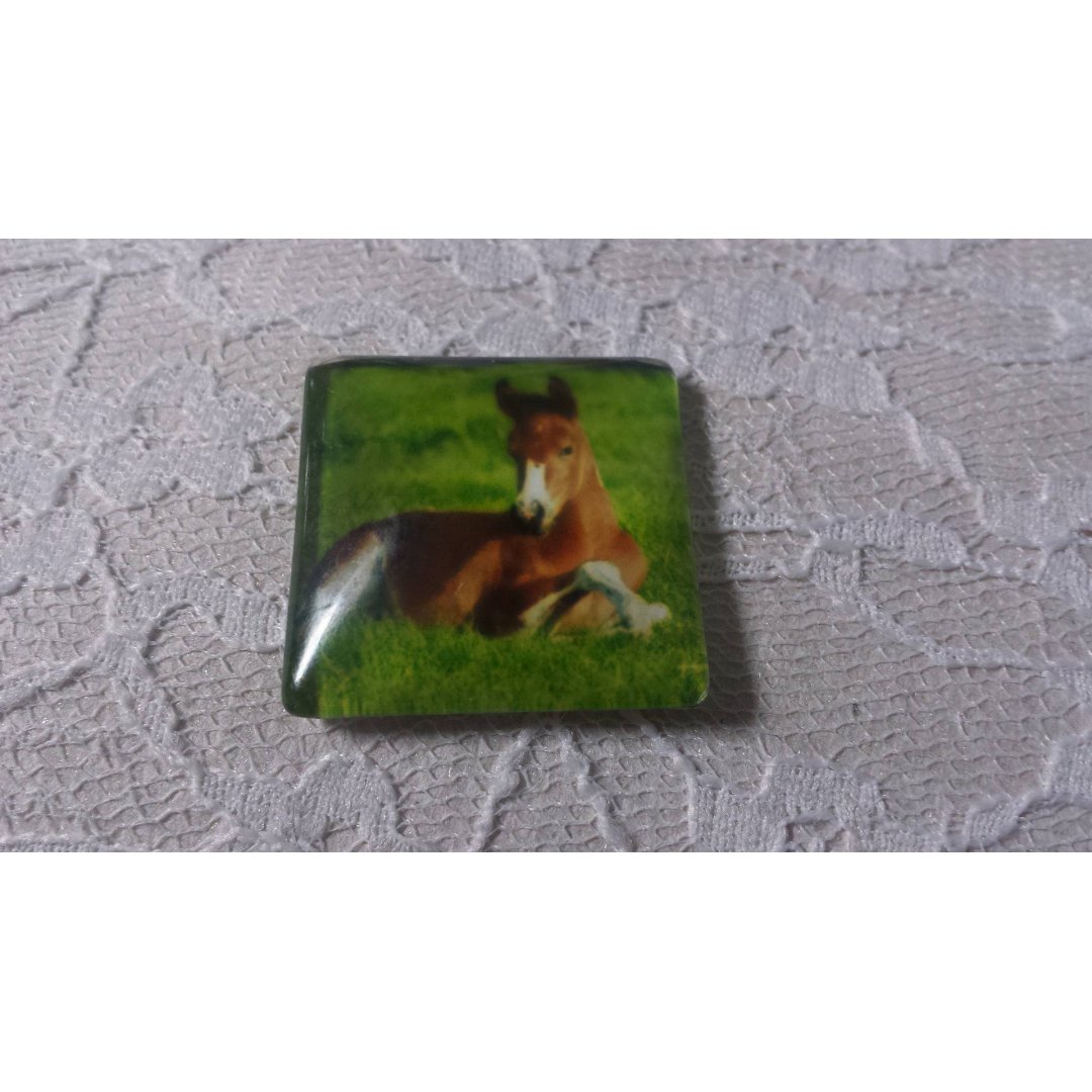 Cabochão de vidro quadrado 30mm 028 