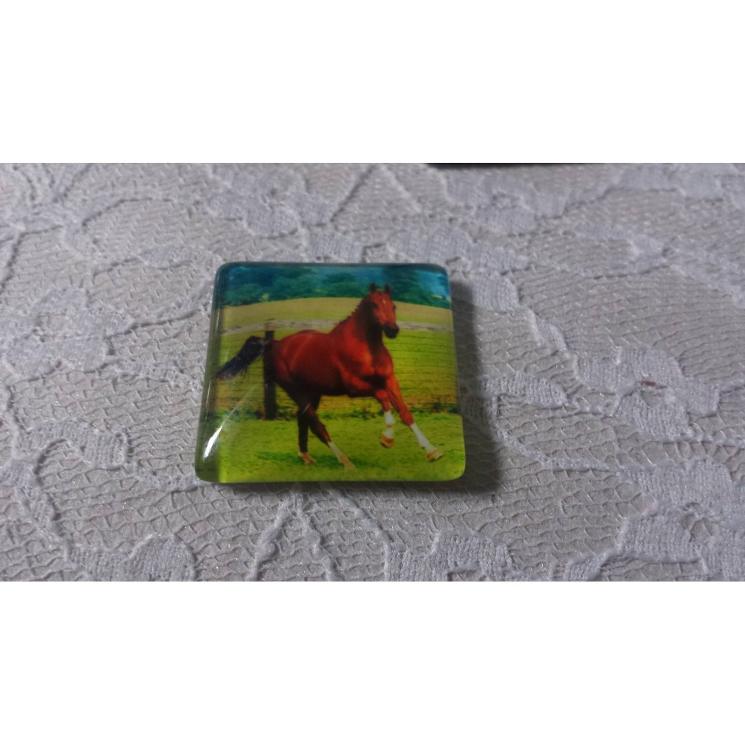 Cabochão de vidro quadrado 30mm 027 