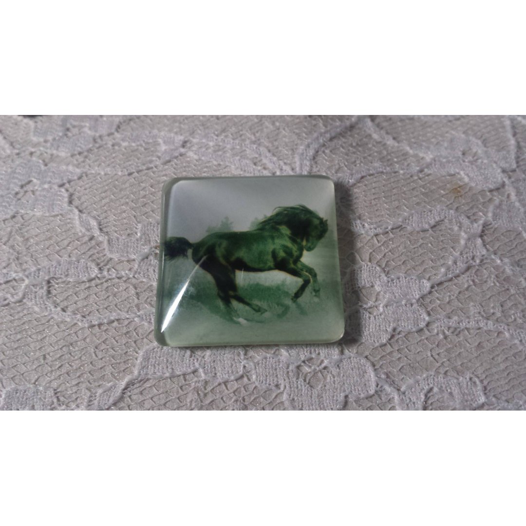 Cabochão de vidro quadrado 30mm 025 