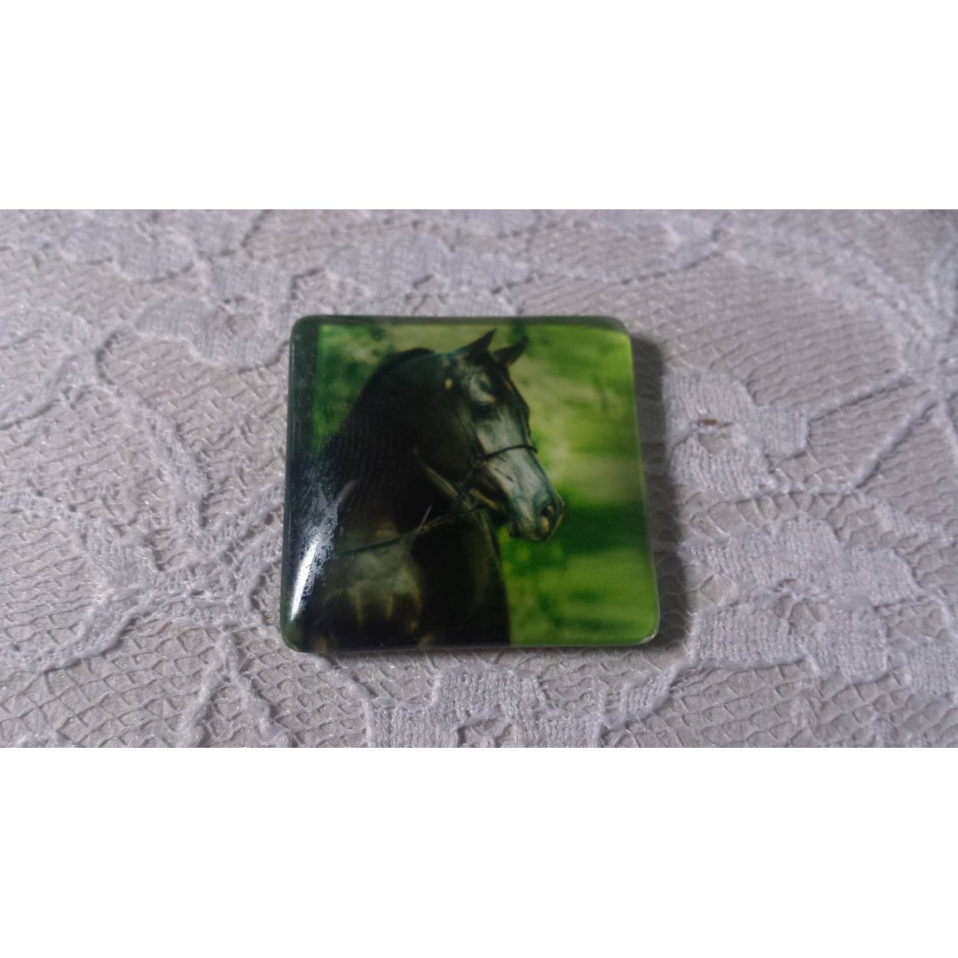 Cabochão de vidro quadrado 30mm 023 