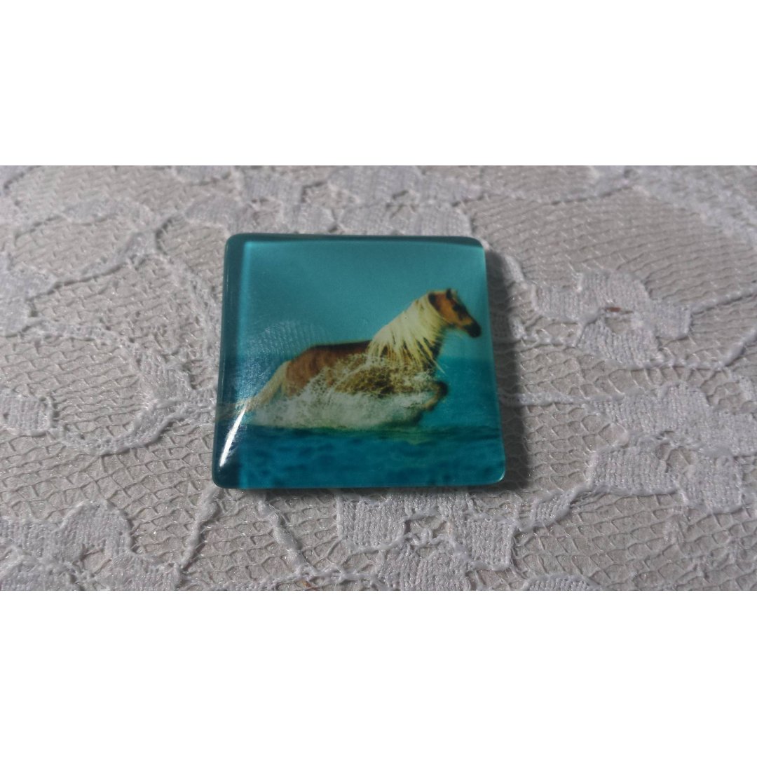 cabochão quadrado de vidro 30mm 022 