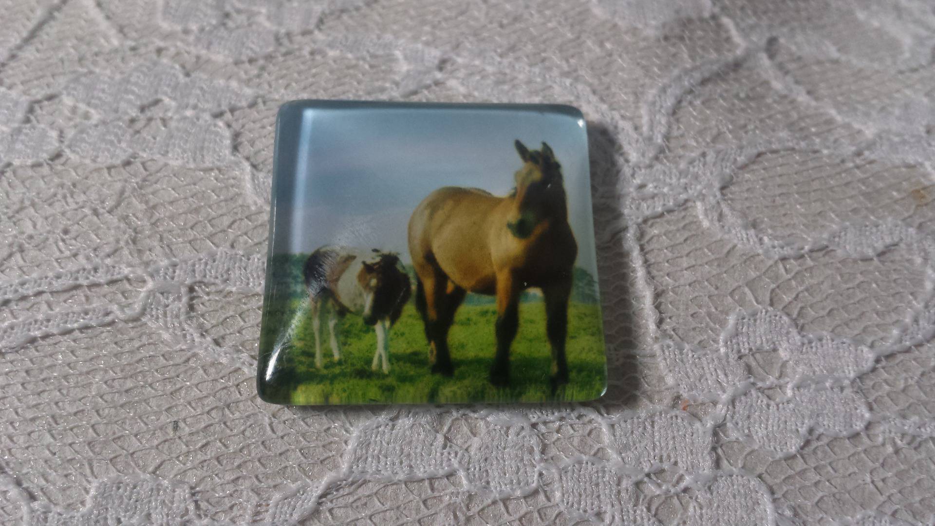 Cabochão de vidro quadrado 30mm 021 