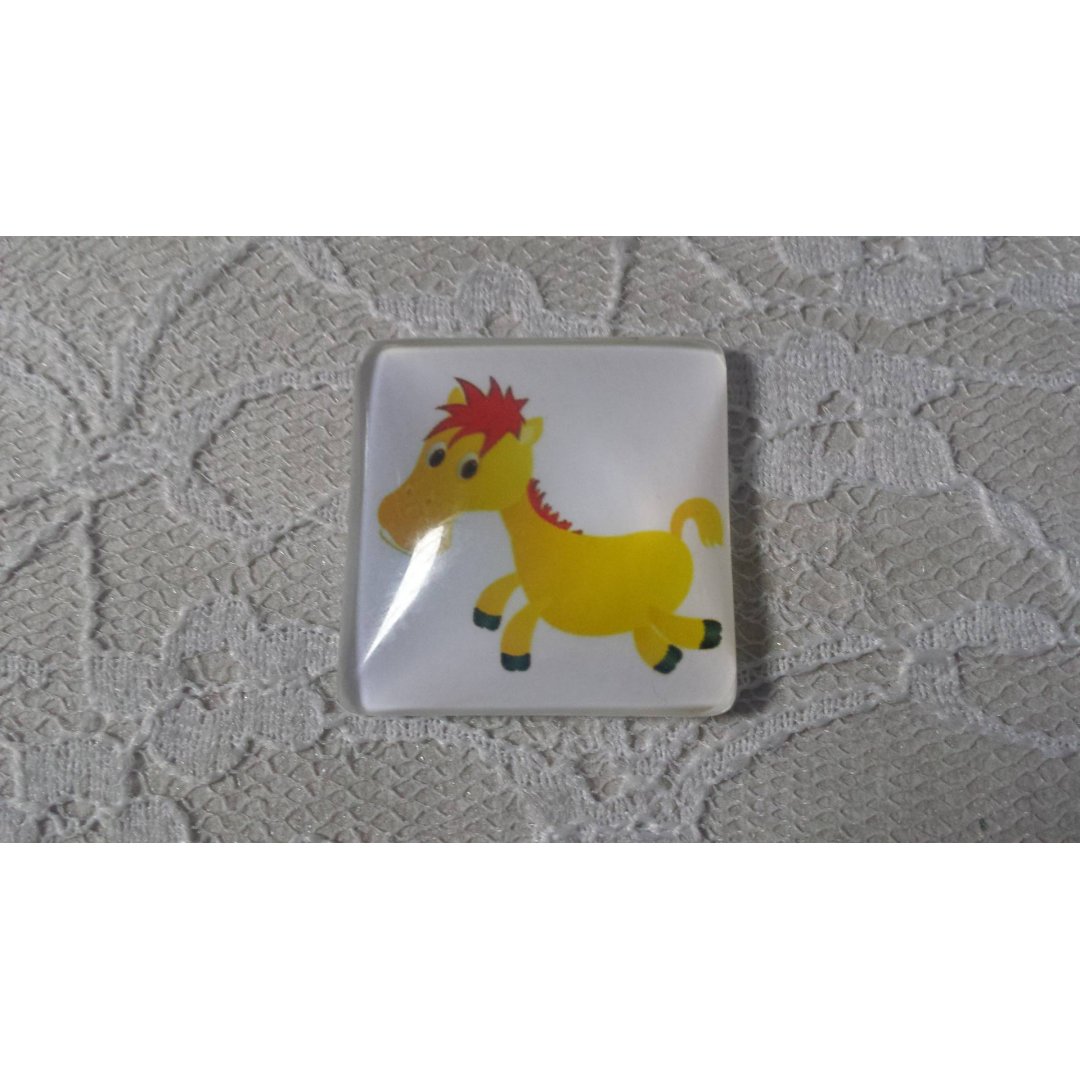 Cabochão de vidro quadrado 30mm 005 