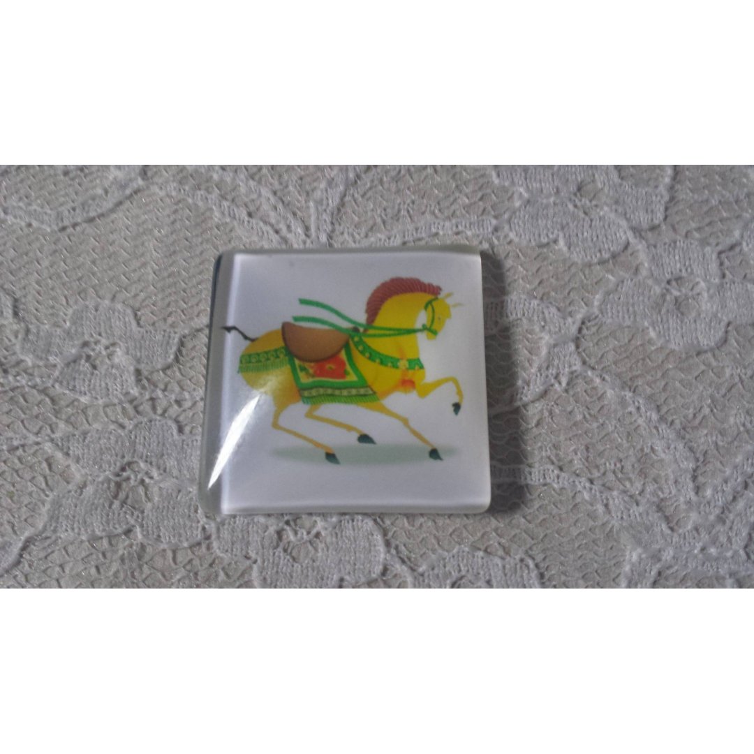 Cabochão de vidro quadrado 30mm 004 
