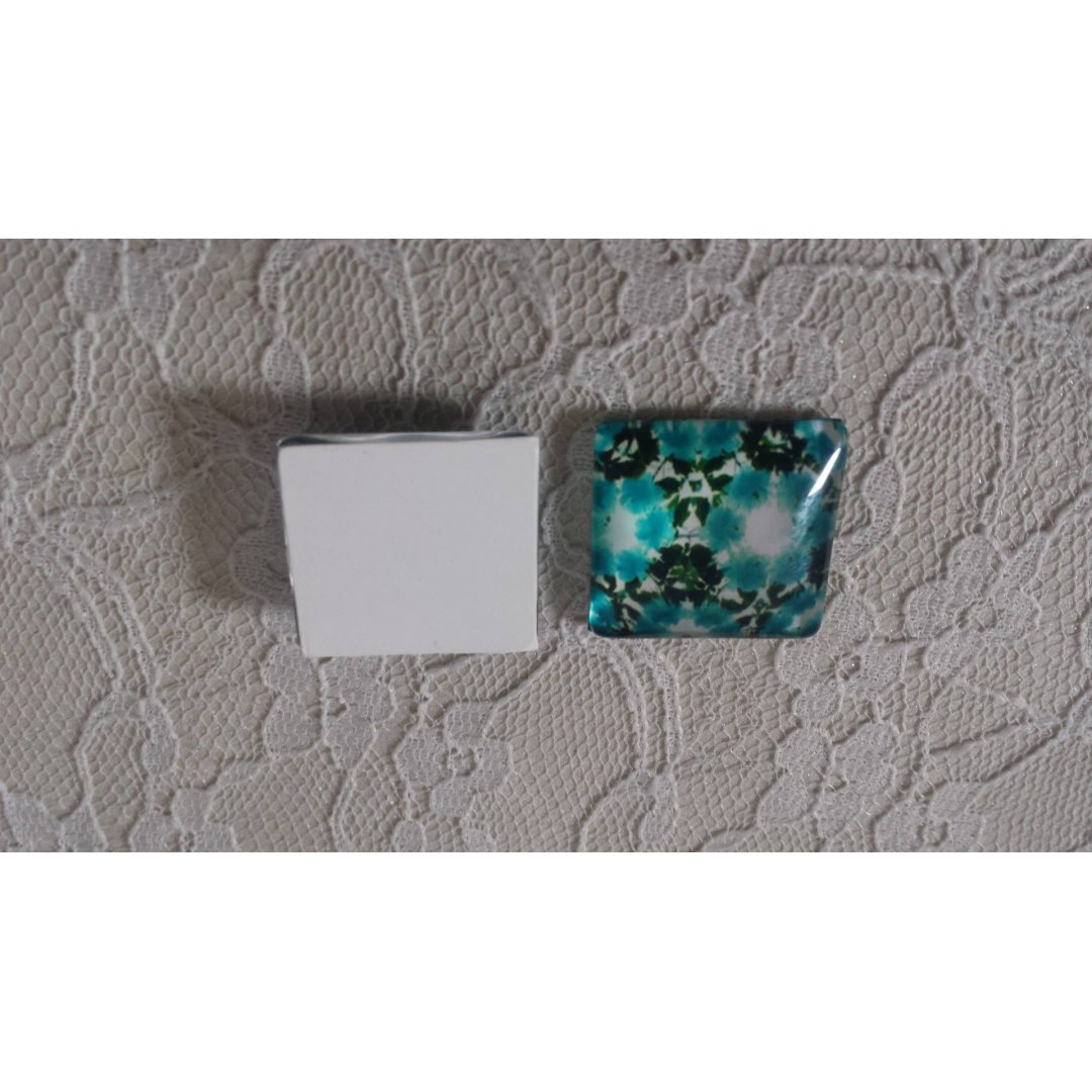 cabochão de vidro quadrado 25mm 047 