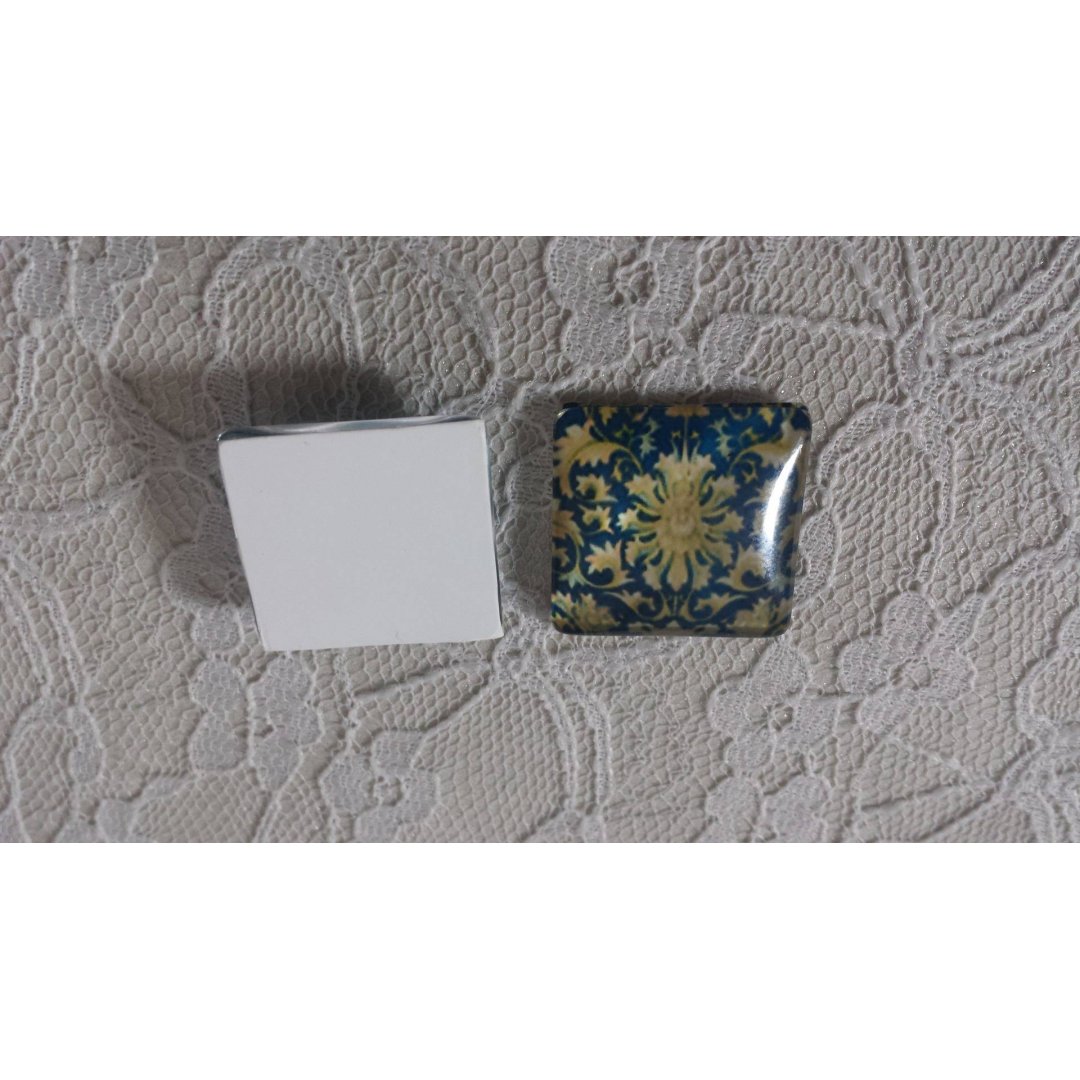cabochão quadrado de vidro 25mm 045 