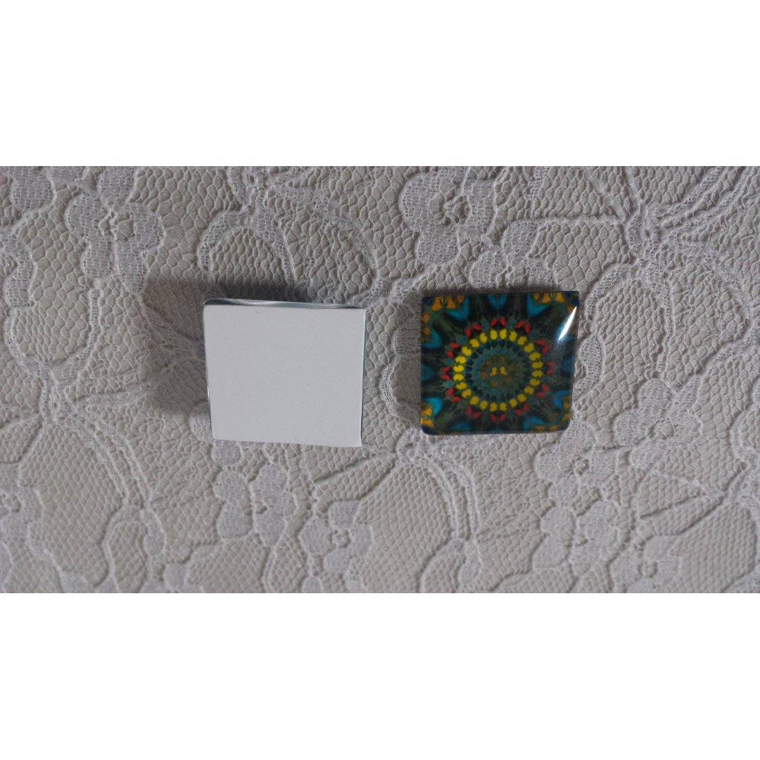 cabochão de vidro quadrado 25mm 041 