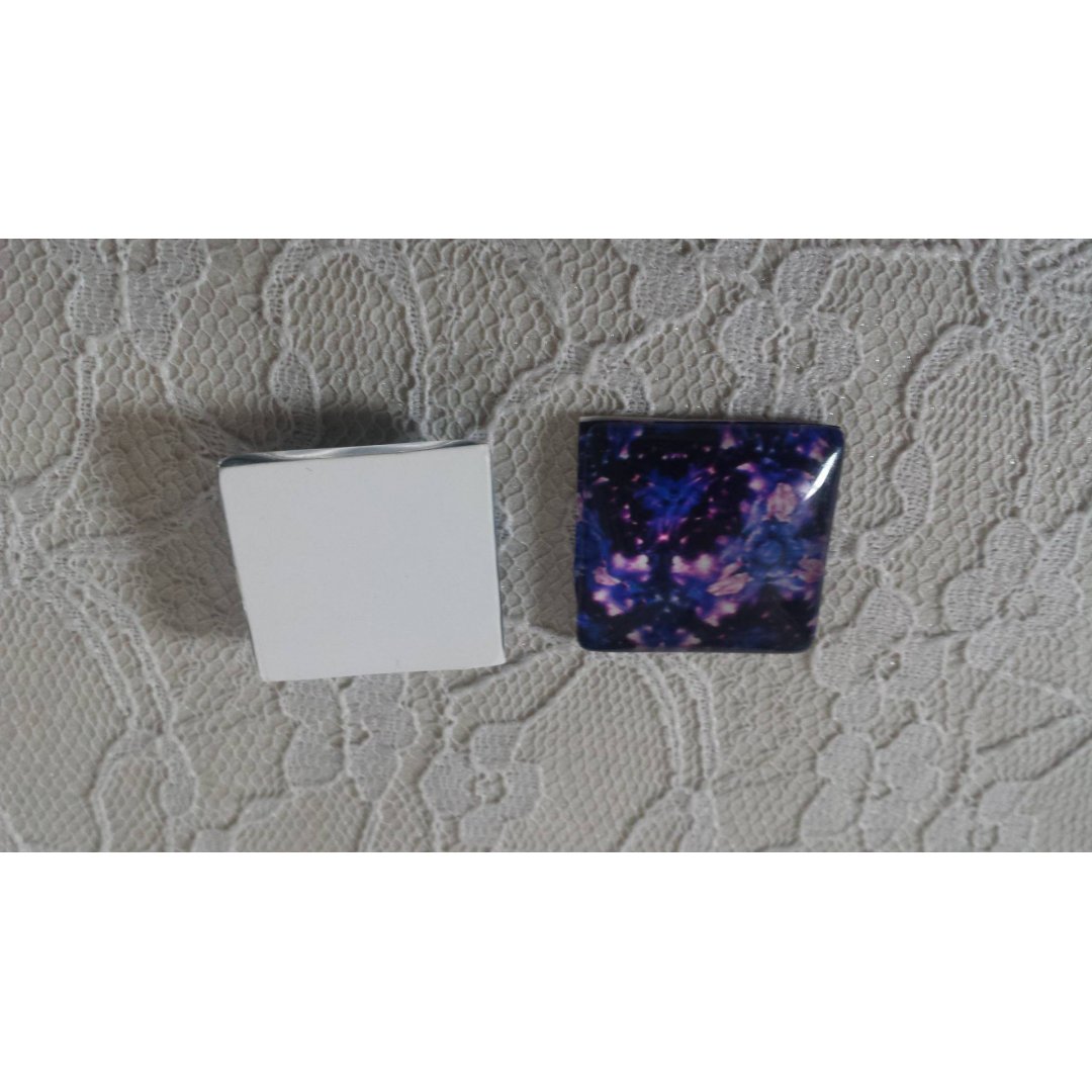 cabochão de vidro quadrado 25mm 034 