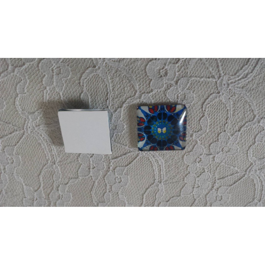 cabochão de vidro quadrado 25mm 030 