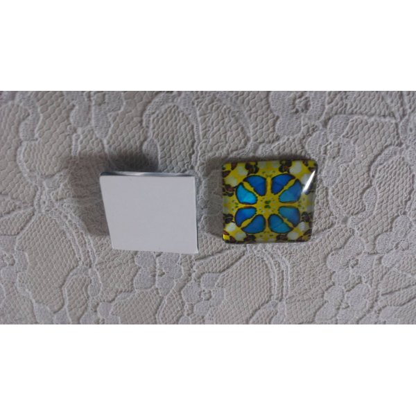 caboch&atilde;o de vidro quadrado 25mm 026 