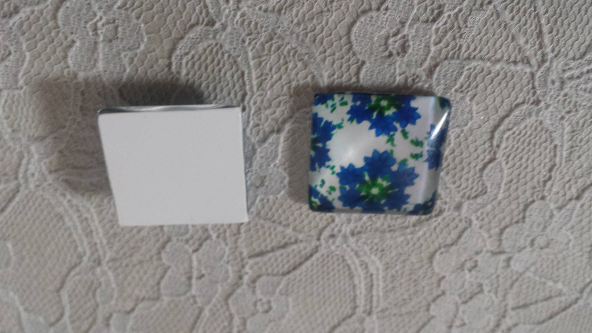 cabochão de vidro quadrado 25mm 021 