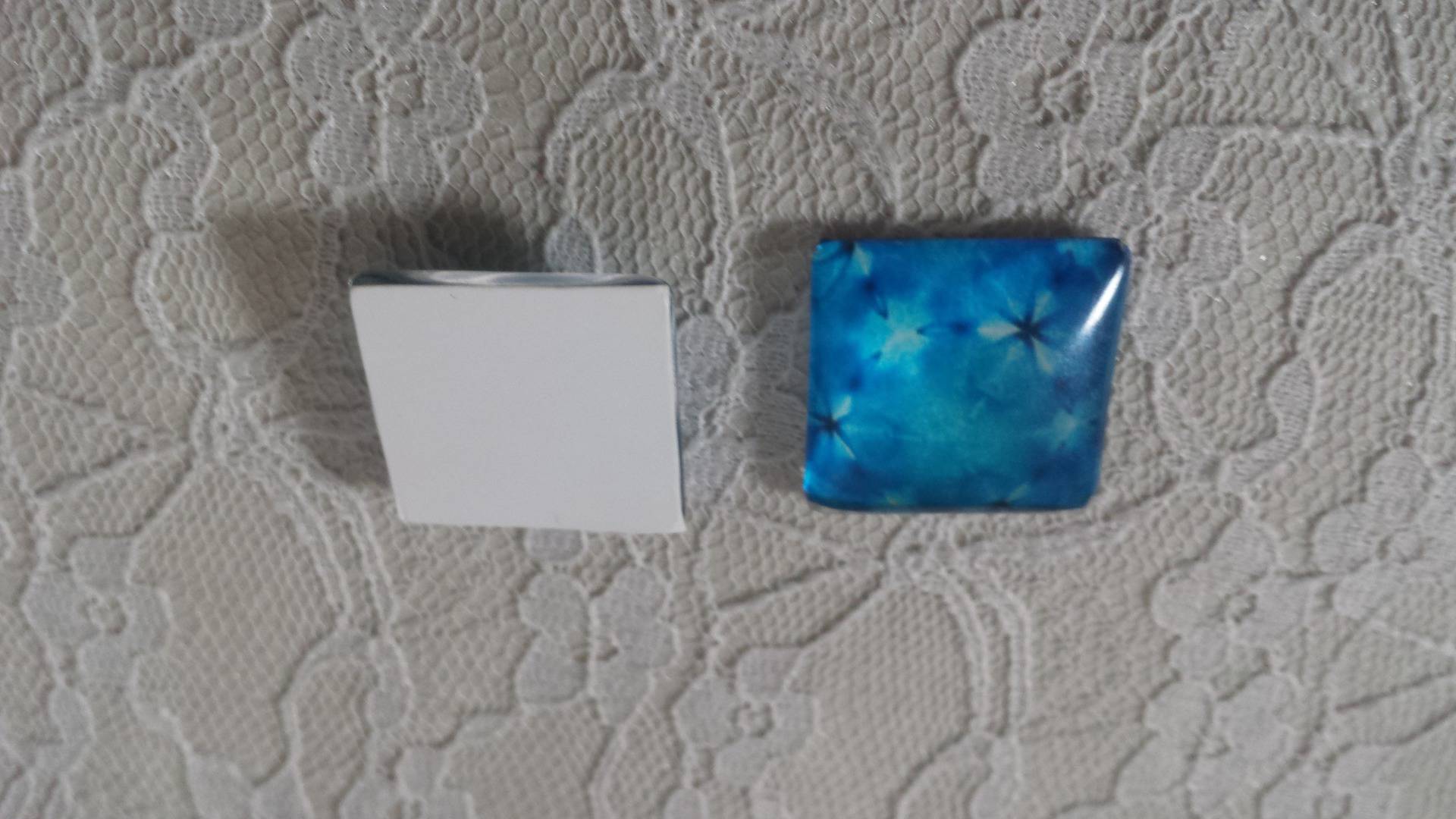 cabochão de vidro quadrado 25mm 019 