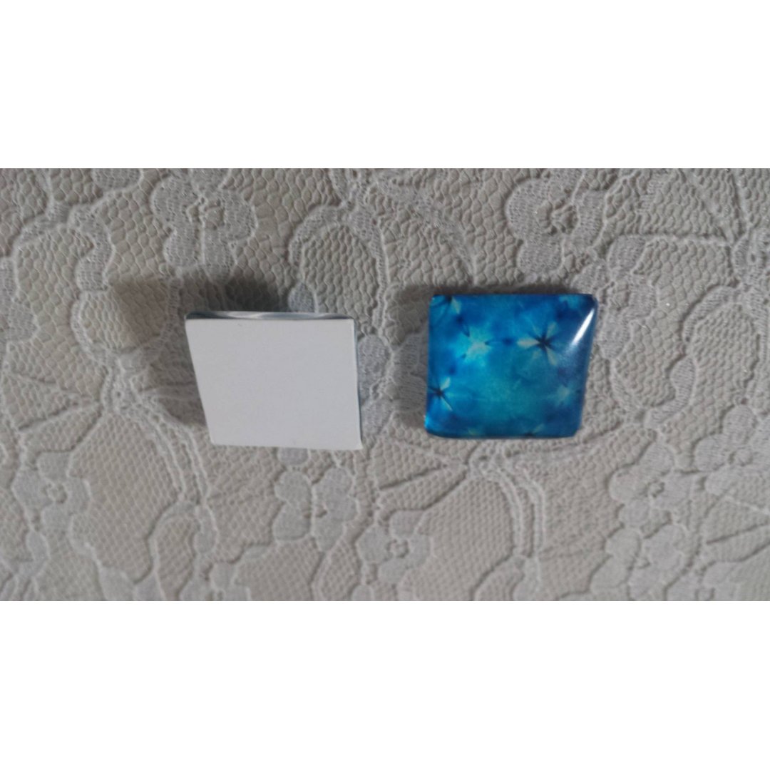 cabochão de vidro quadrado 25mm 019 