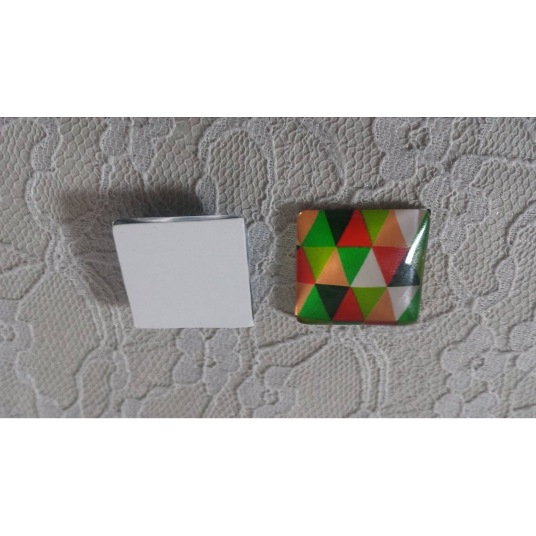 cabochão de vidro quadrado 25mm 018 