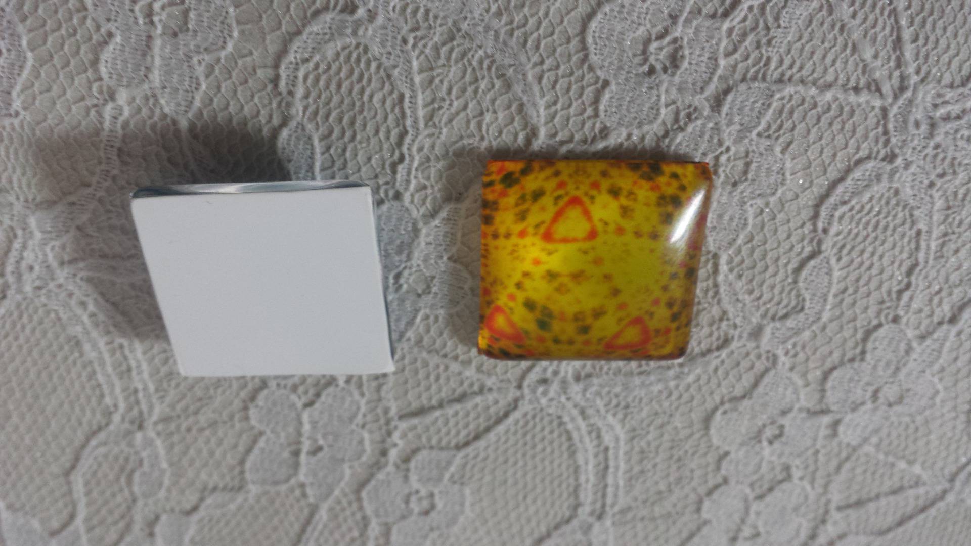 cabochão de vidro quadrado 25mm 016 