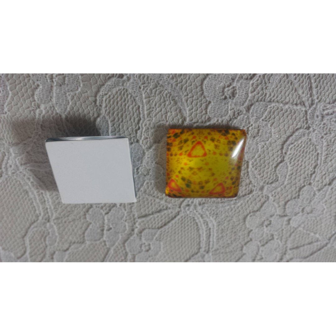 cabochão de vidro quadrado 25mm 016 