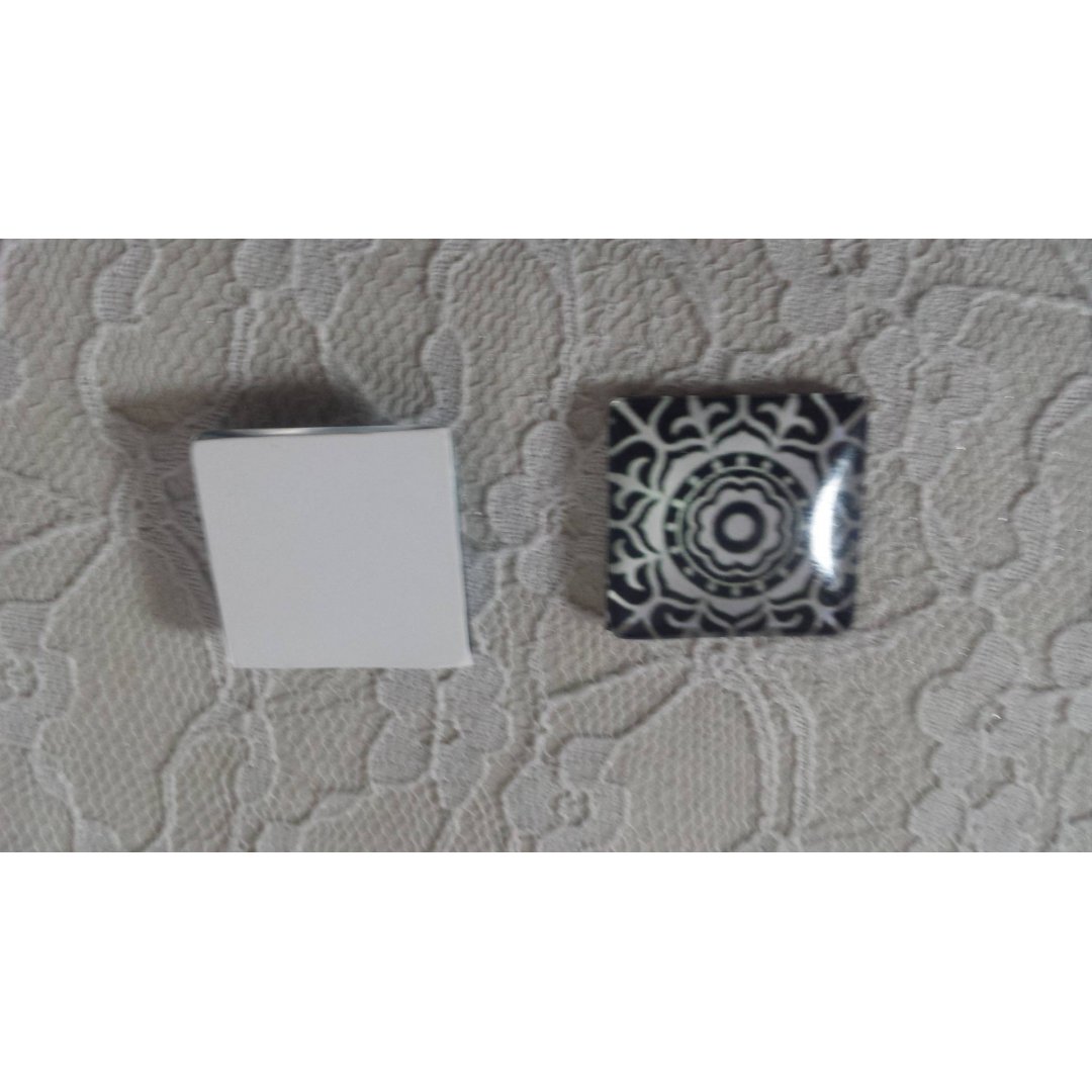 cabochão de vidro quadrado 25mm 013 