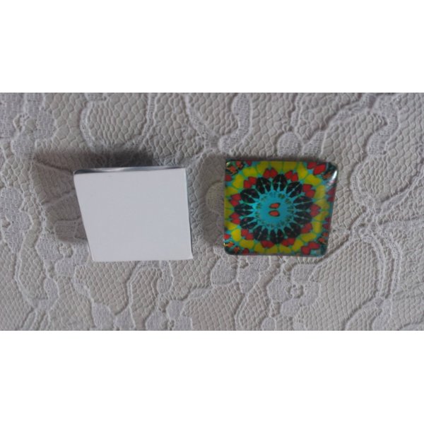 Caboch&atilde;o de vidro quadrado 25mm 008 