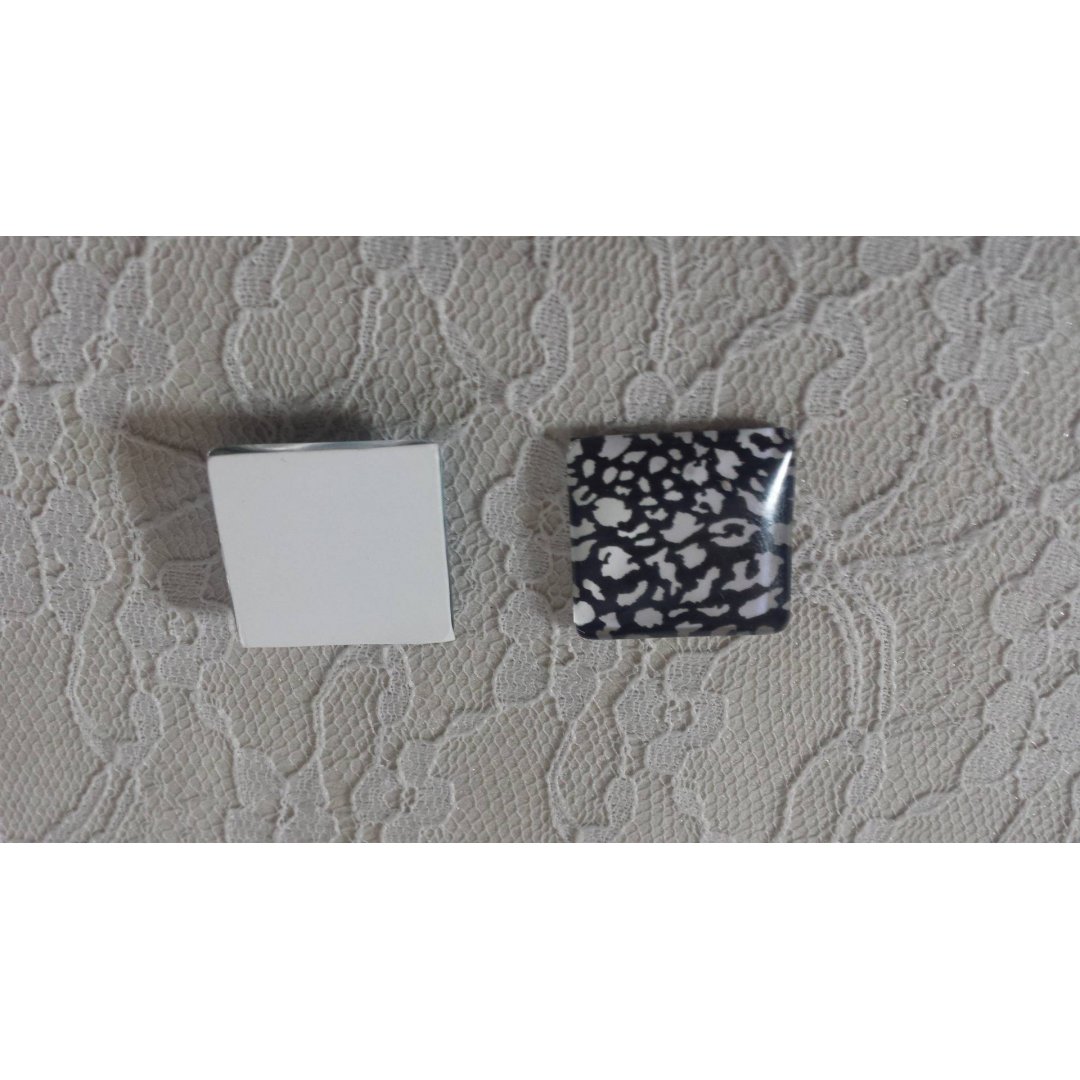 cabochão de vidro quadrado 25mm 006 