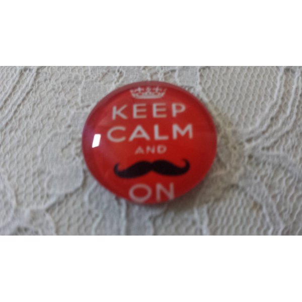 caboch&atilde;o de vidro redondo 25mm bigode 043 