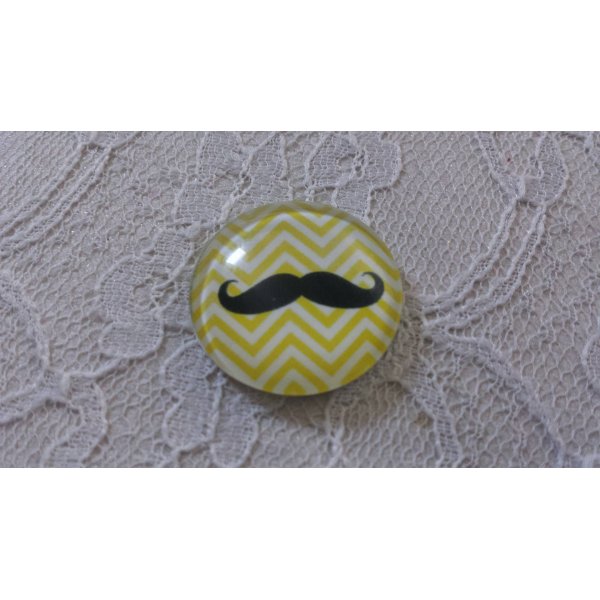 caboch&atilde;o de vidro redondo 25mm bigode 033 