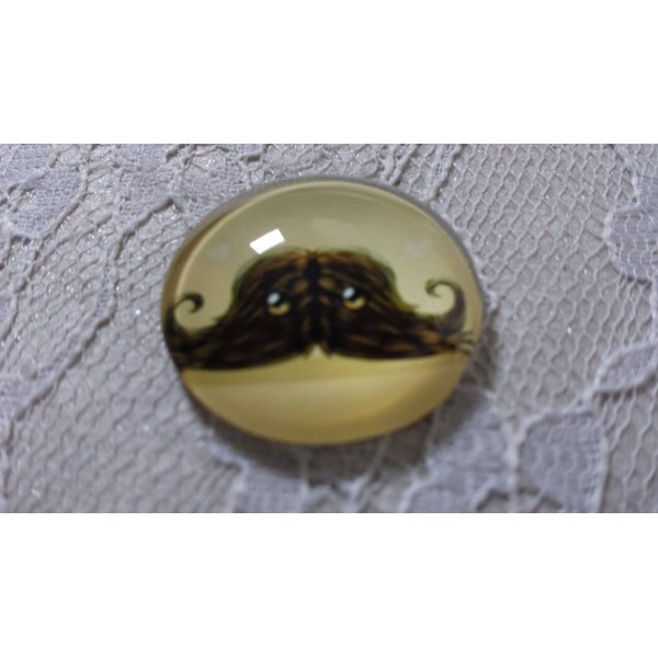caboch&atilde;o de vidro redondo 25mm bigode 032 