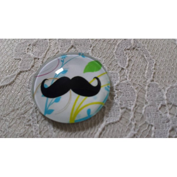 caboch&atilde;o de vidro redondo 25mm bigode 031 