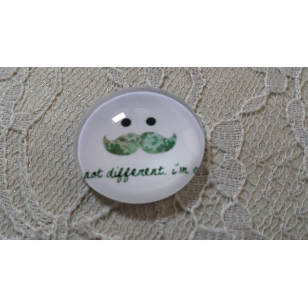 caboch&atilde;o de vidro redondo 25mm bigode 028 