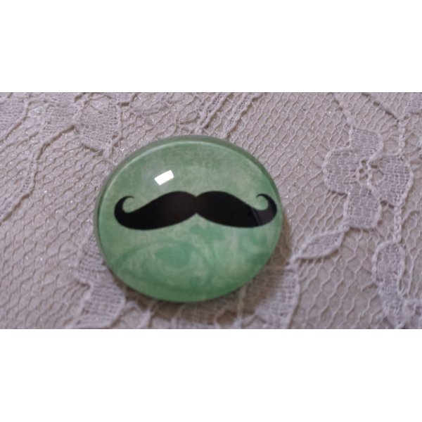 caboch&atilde;o de vidro redondo 25mm bigode 024 