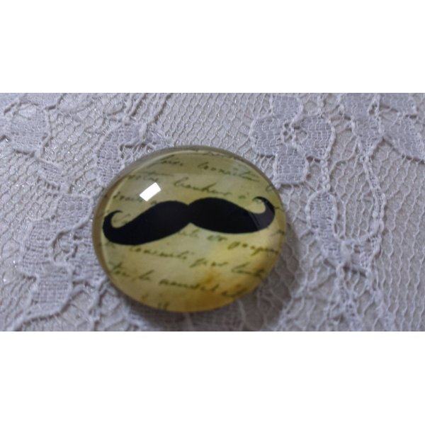 caboch&atilde;o de vidro redondo 25mm bigode 020 