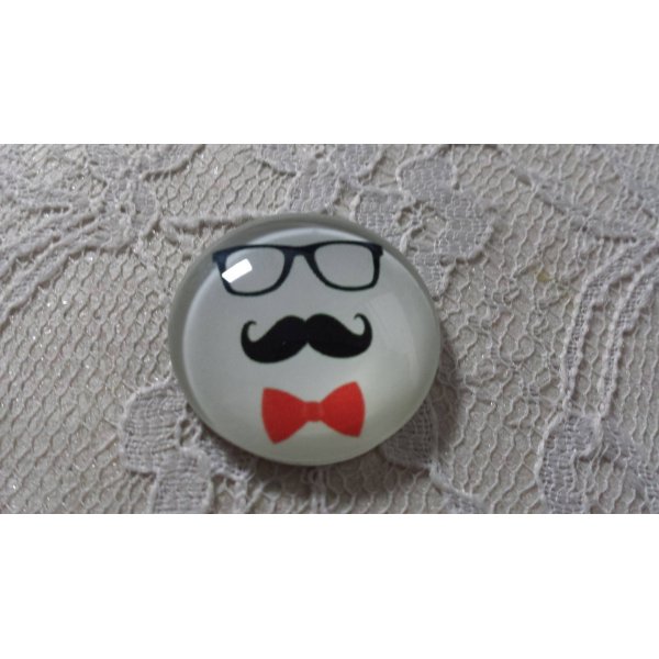 caboch&atilde;o de vidro redondo 25mm bigode 014 