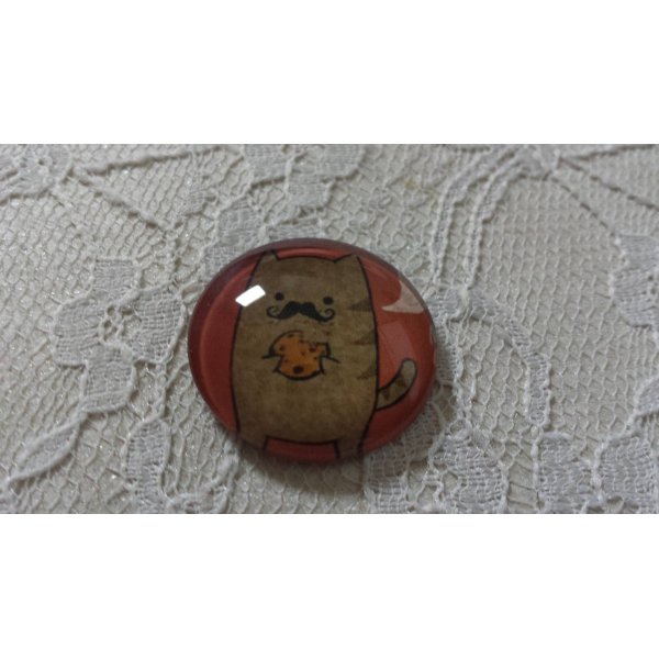 caboch&atilde;o de vidro redondo 25mm bigode 009 