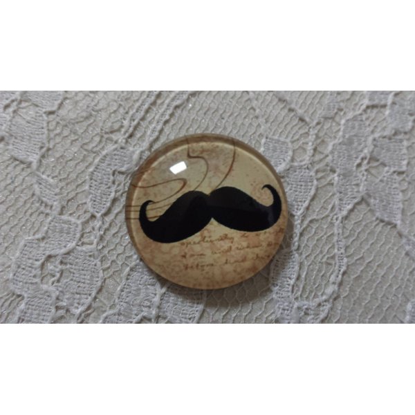 caboch&atilde;o de vidro redondo 25mm bigode 005 