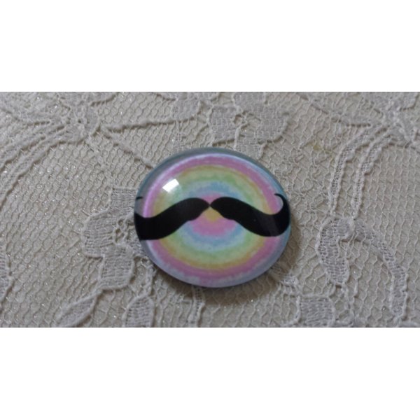 caboch&atilde;o de vidro redondo 25mm bigode 001 
