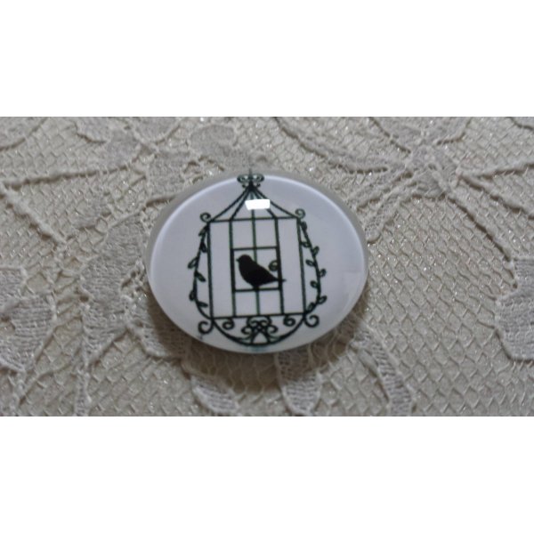 caboch&atilde;o de vidro redondo 20mm aves 023 